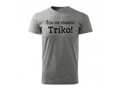 žiu na vlastní triko šedé