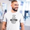 eat sleep gym bílé