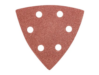 papír brusný trojhran 93 x 93 mm, K80, 5 ks v balení, s dírami Graphite