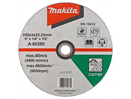 Makita A-85385 řezný kotouč 230x3x22 kámen
