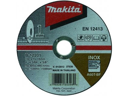 Makita B-12201 kotouč řezný nerez 100x1x16mm STOP