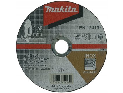 Makita B-12251 řezný kotouč 150x1,6x22