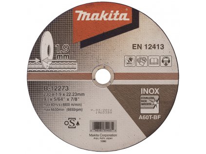 Makita B-12273 řezný kotouč 230x1,9x22 nerez