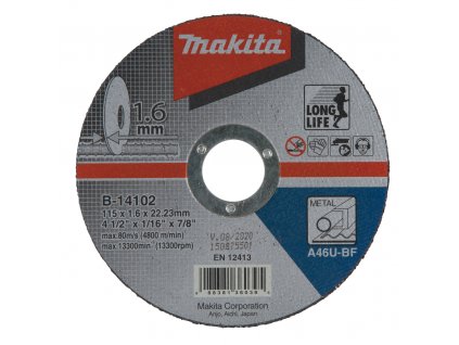 Makita B-14102 řezný kotouč 115x1,6x22 ocel