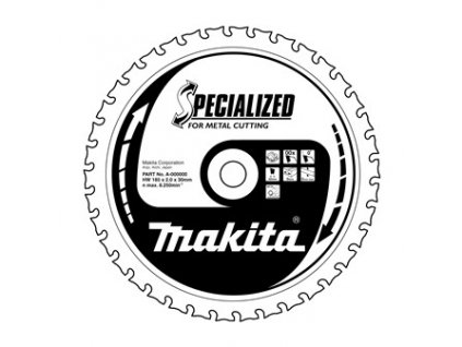 Makita B-09793 kotouč pilový ocel SPECIALIZED 305x2.3x25.4mm 78Z = old A-87127, new B-33467