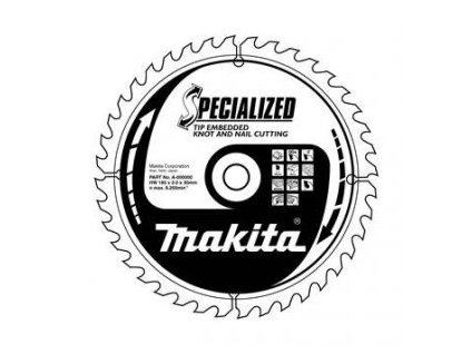 Makita B-09400 kotouč pilový dřevo SPECIALIZED se zapuštěnými zuby 185x2x15.88mm 24Z STOP  STOP