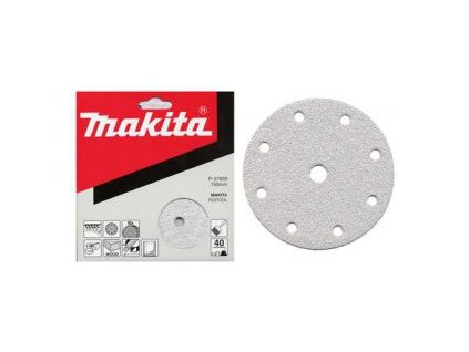 Makita P-37889 papír brusný suchý zip 150mm 9 děr K150, 10ks