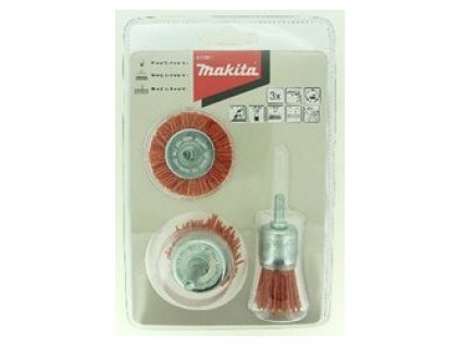 Makita D-70742 sada nylonových kartáčů pro hrubé broušení 3 ks v blistru