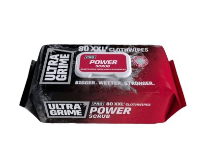 ULTRAGRIME - Profi čisticí ubrousky POWER SCRUB 80 ks XXL