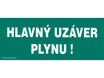 SK - Hlavný uzáver plynu 210x87mm - samolepka