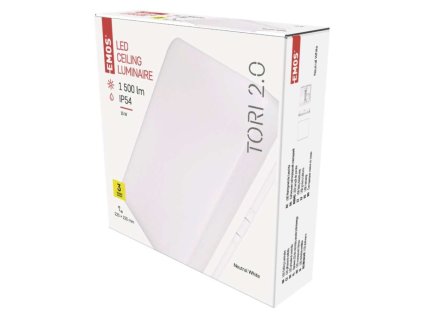 LED přisazené svítidlo TORI, čtvercové bílé 15W neutr. b., IP54