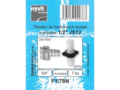 těsnění hadic.přípojek a spojek 3/4" 24x16x2mm  F1/78N (7ks)