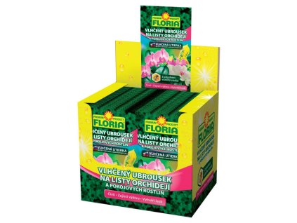 ubrousek vlhčený na listy orchidejí+pok.rostlin 6g FLORIA