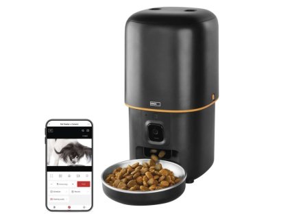 GoSmart dávkovač krmiva Pet Care s kamerou, 4 l, černý, Wi-Fi