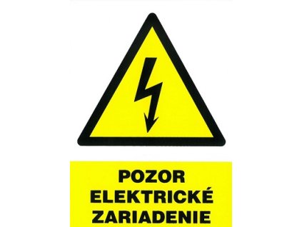 SK - Pozor elektrické zariadenie 105x148mm - samolepka