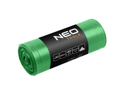 pytle na odpad 120 l, zelené s páskou, 40mic, 10ks NEO tools