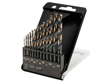 sada vrtáků na kov 1.5 - 6.5 HSS-CNC vybrušované 13 ks Graphite