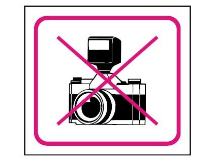 Zákaz fotografování - samolepka 100x90mm