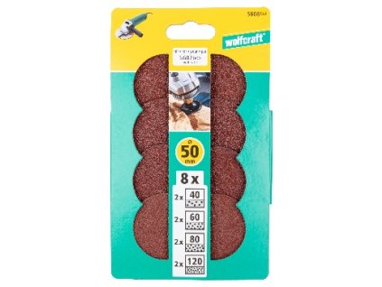 Wolfcraft Wolfcraft 8ks brusných kotoučů průměr 50 mm 5608000