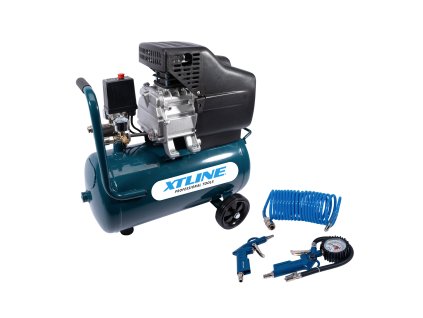 XTLINE Kompresor olejový 1500 W, 24 l + příslušenství