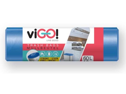 viGO! Odpadkový pytel LDPE 60l/10 ks - modrý