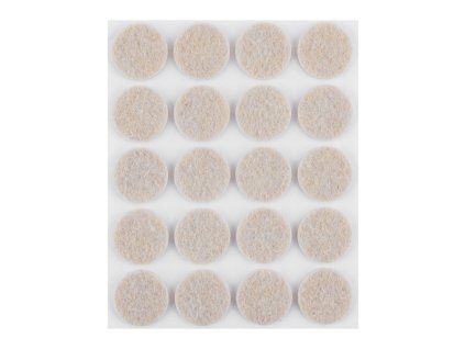 nálepky kulaté,světle hnědé 20mm, 20ks, plsť