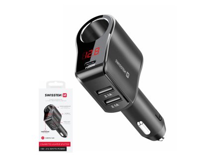 SWISSTEN nabíječ s výstupem 1xCL 1xUSB-C PD a 2xUSB 12V/108W-216W