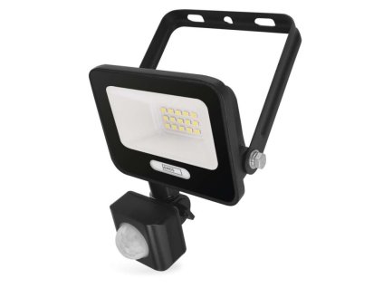 LED reflektor GLARO s pohybovým čidlem, 10 W, černý, IP54, 1000 lm, neutrální bílá