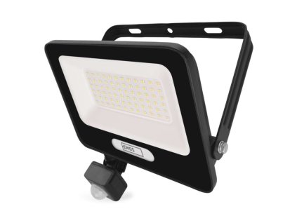 LED reflektor GLARO s pohybovým čidlem, 50 W, černý, IP54, 5000 lm, neutrální bílá