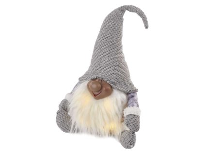 LED vánoční skřítek, 35 cm, 3x AA, vnitřní, teplá bílá