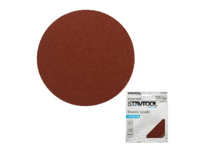 STAVTOOL Brusný výsek na suchý zip | 125 mm zr. 80, 1bal/6ks