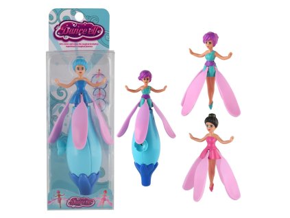 Teddies vystřelovací víla panenka plast 17cm