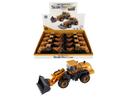 Teddies stavební stroj nakladač Scale Truck plast 20cm na setrvačník
