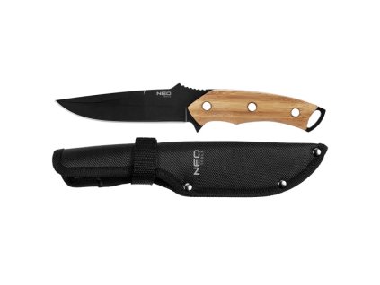 nůž čepel 14,5cm, ocel nerez 3Cr13, bambus rukojeť, pouzdro, NEO tools