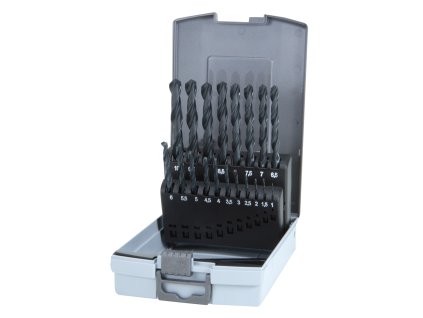 RUKO Sada vrtáků do kovu HSS-R, 19 dílů | 1-10 mm, plastový box