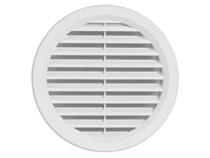 Větrací mřížka kruhová se síťovinou 125 bílá