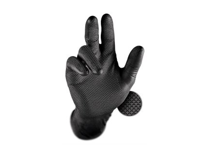 Jednorázové rukavice GRIPPAZ® 246A BLACK 08/M 50ks