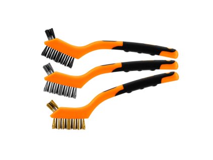 sada kartáčů 3ks,3x7, ocel/nylon/mosaz NEO tools