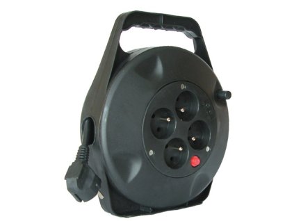 SOLIGHT - prodlužovací přívod 3x1,5mm2 buben 4x zásuvka - 10m