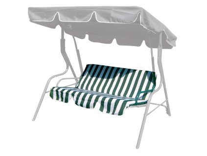 polstr na houpačku 129x43cm textil PRUHY ZE/BÍ (2ks)