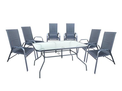 set zahradní TRENTON stůl + 6 křesel