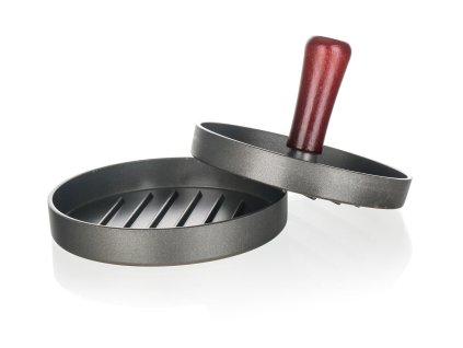 tvořítko na hamburgery pr.12cm Al+dřev.madlo