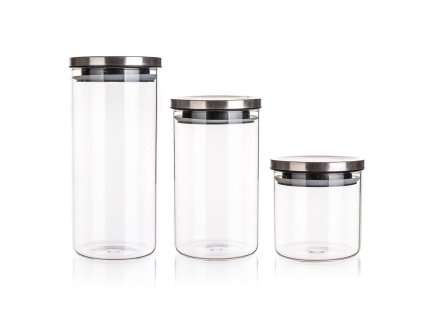 dóza FREIA sada 3díl.(0,65+1,1+1,45l) skl.+nerez víčko