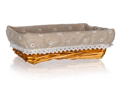 košík DAISY obdélník. 27x18x7cm proutěný