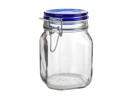 dóza hermetická 1000ml skl.s patentním uzávěrem FIDO Blue