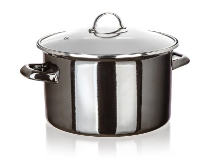 hrnec + skl.poklice pr.26cm 6l METALLIC Black