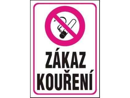 Zákaz kouření - plastová tabulka A4