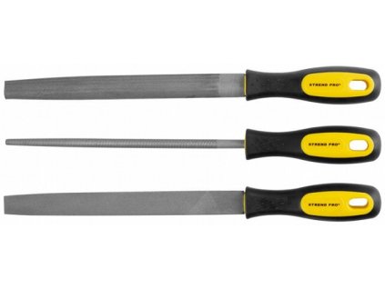 Sada pilníků 200mm (plochý, půlkulatý, kulatý) - 3 ks