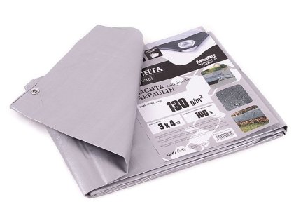 Plachta 130g ŠEDÁ 3x4m