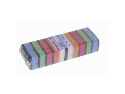 houbička na nádobí 8x4,5x2,5cm (10ks) 1223 mix barev